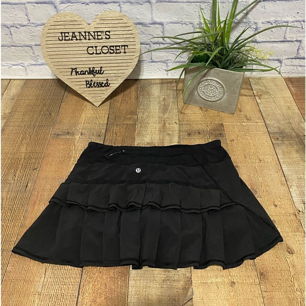 Lululemon Run Pace Setter Skirt Skort Black